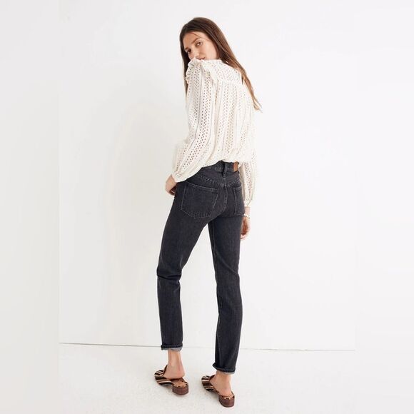 Madewell Perfect Vintage Distressed Black Jean DenimSize 27 - Picture 3 of 10